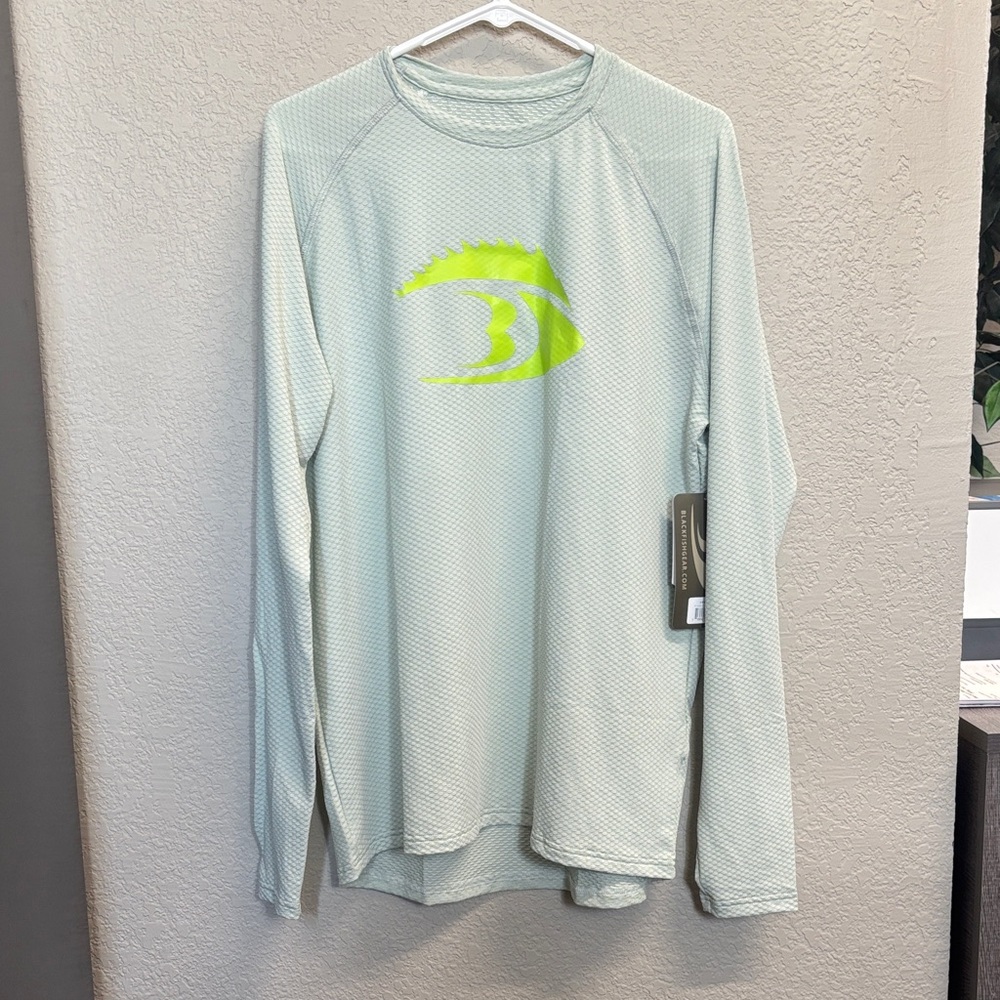 Men's Blackfish Angler UPF Long Sleeve Shirt (Gray/Acid) - Size S